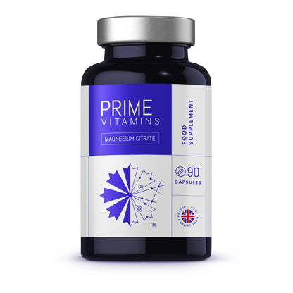 Prime Vitamins Magnesium Citrate 125mg – 90 Vegan Capsules